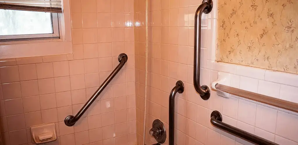 Shower grab bar installation for bathroom safety and accessibility in New Haven, CT