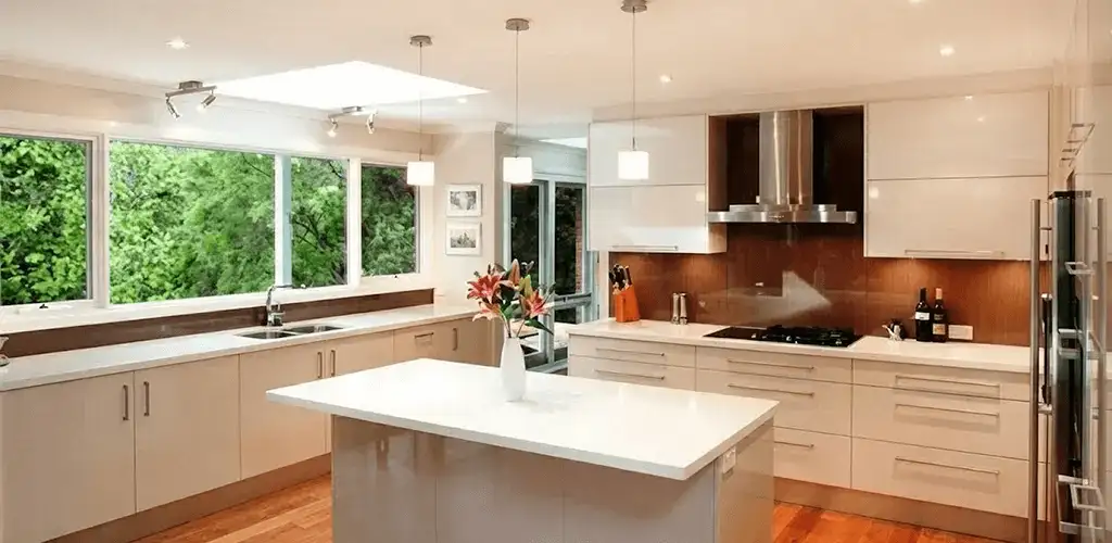 Kitchen cabinet refacing and remodel results in a modern kitchen in New Haven, CT
